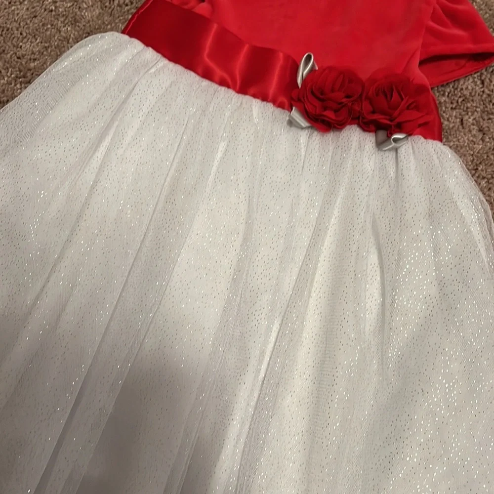 Little Me Red and White Dress Girls Size 24 Months - Beautiful NEW NWT